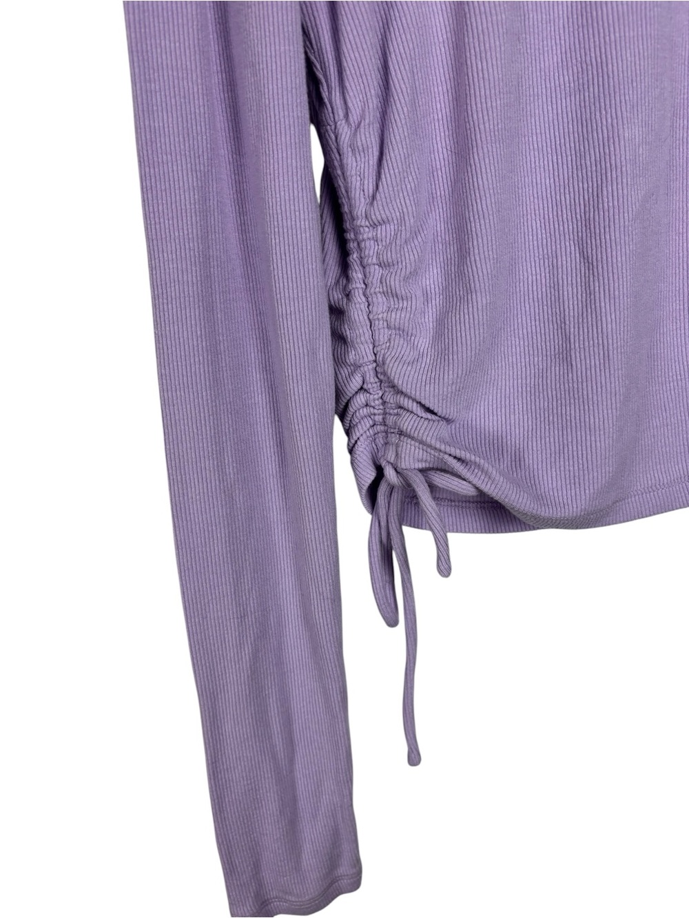 Princess Polly Lilac Ruched Side Ribbed Crop Top XS - Picture 5 of 9